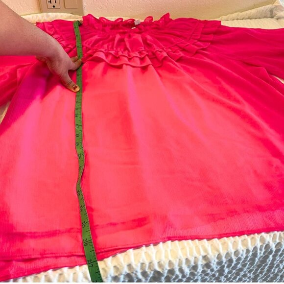 Cato Pink Ruffle Blouse - Picture 4 of 8